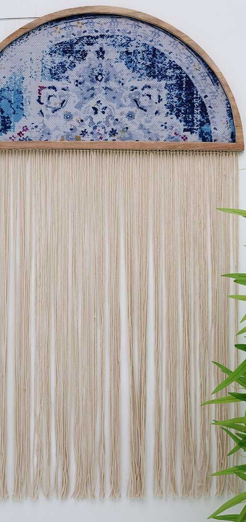 Handcrafted wall hanging planters and fabric wall hangings perfect for outdoor and indoor wall decor