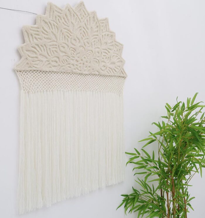 Handcrafted wall hanging planters and fabric wall hangings perfect for outdoor and indoor wall decor