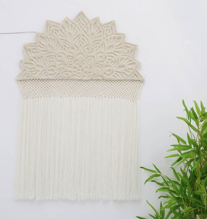 Handcrafted wall hanging planters and fabric wall hangings perfect for outdoor and indoor wall decor