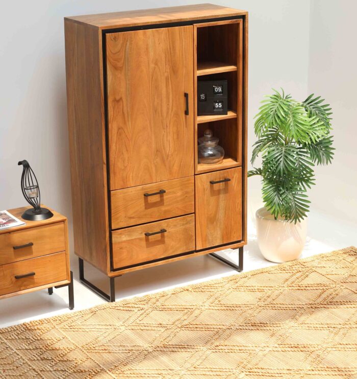 High board door with 2 drawer design, premium office furniture Dubai, modern royal furniture and western furniture style, perfect bedroom furniture or outdoor furniture, available at furniture shop near me UAE.