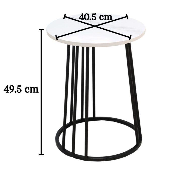 3-rod side table by Ramsha Home رمشا المنزل – premium modern furniture Dubai
