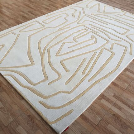 Luxury handmade rug in Dubai for elegant living room and bedroom flooring.