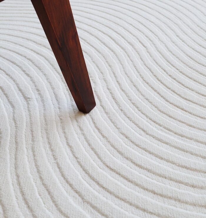 ⁦Rectangle White Color Novara Rug  - CMN 85 (200x300 cm)⁩ - الصورة ⁦3⁩