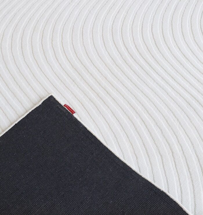 ⁦Rectangle White Color Novara Rug  - CMN 85 (200x300 cm)⁩ - الصورة ⁦6⁩