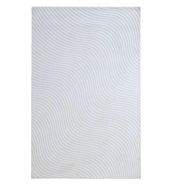 ⁦Rectangle White Color Novara Rug  - CMN 85 (200x300 cm)⁩ - الصورة ⁦5⁩