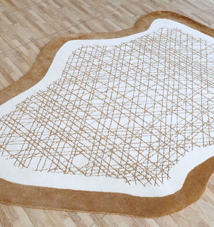 Novara Shape White & Beige Area Rug  - CMN 90 (200x300 cm) - Image 3