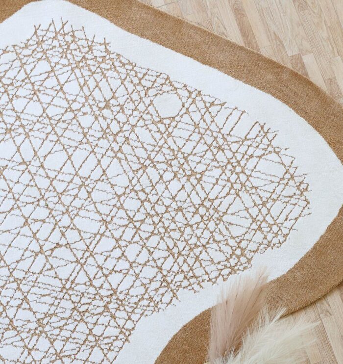 Novara Shape White & Beige Area Rug  - CMN 90 (200x300 cm) - Image 2