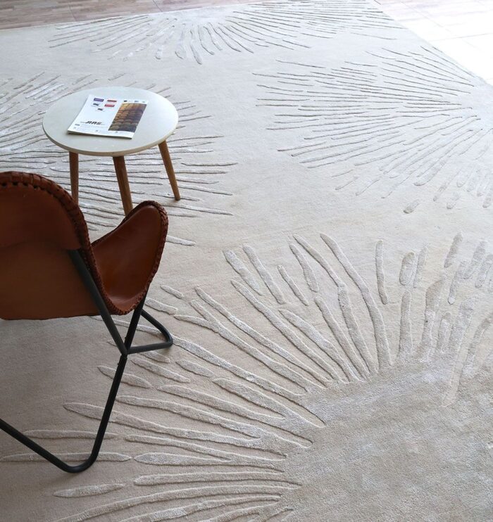 Luxury handmade rug Dubai – tufted living room carpet and bedroom flooring.