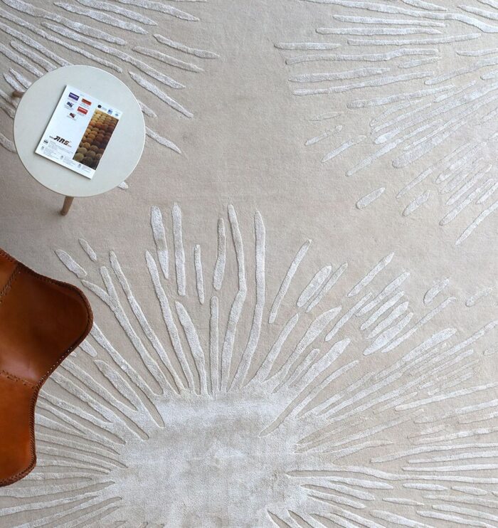 Luxury handmade rug Dubai – tufted living room carpet and bedroom flooring.