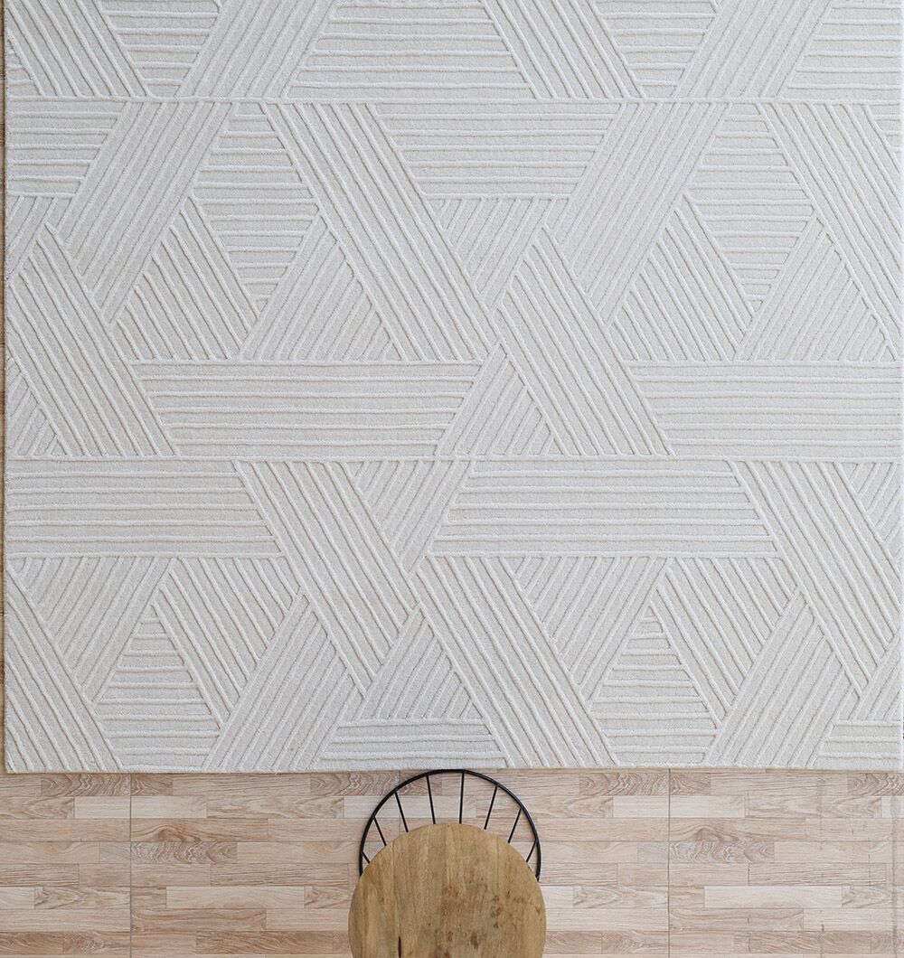 LKH-013 Off White Color Handmade Area Rug - LKH-013 (200x300 cm) - Image 4