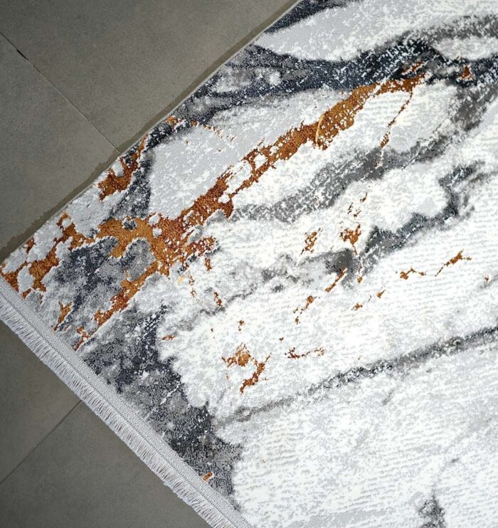 Stylish Turkish polyester rug, washable and durable, indoor and outdoor carpet ideal for living room, bedroom rugs, and home décor in UAE.