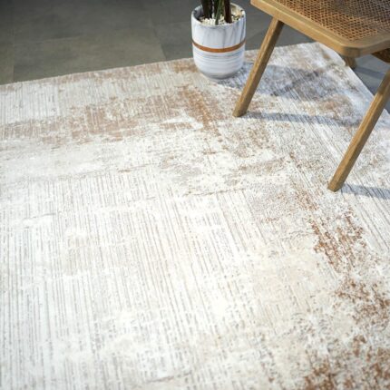Modern Turkish polyester rug, washable and durable, ideal for indoor and outdoor spaces, perfect as living room carpet, bedroom rugs, and home décor in UAE.