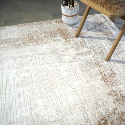 Modern Turkish polyester rug, washable and durable, ideal for indoor and outdoor spaces, perfect as living room carpet, bedroom rugs, and home décor in UAE.