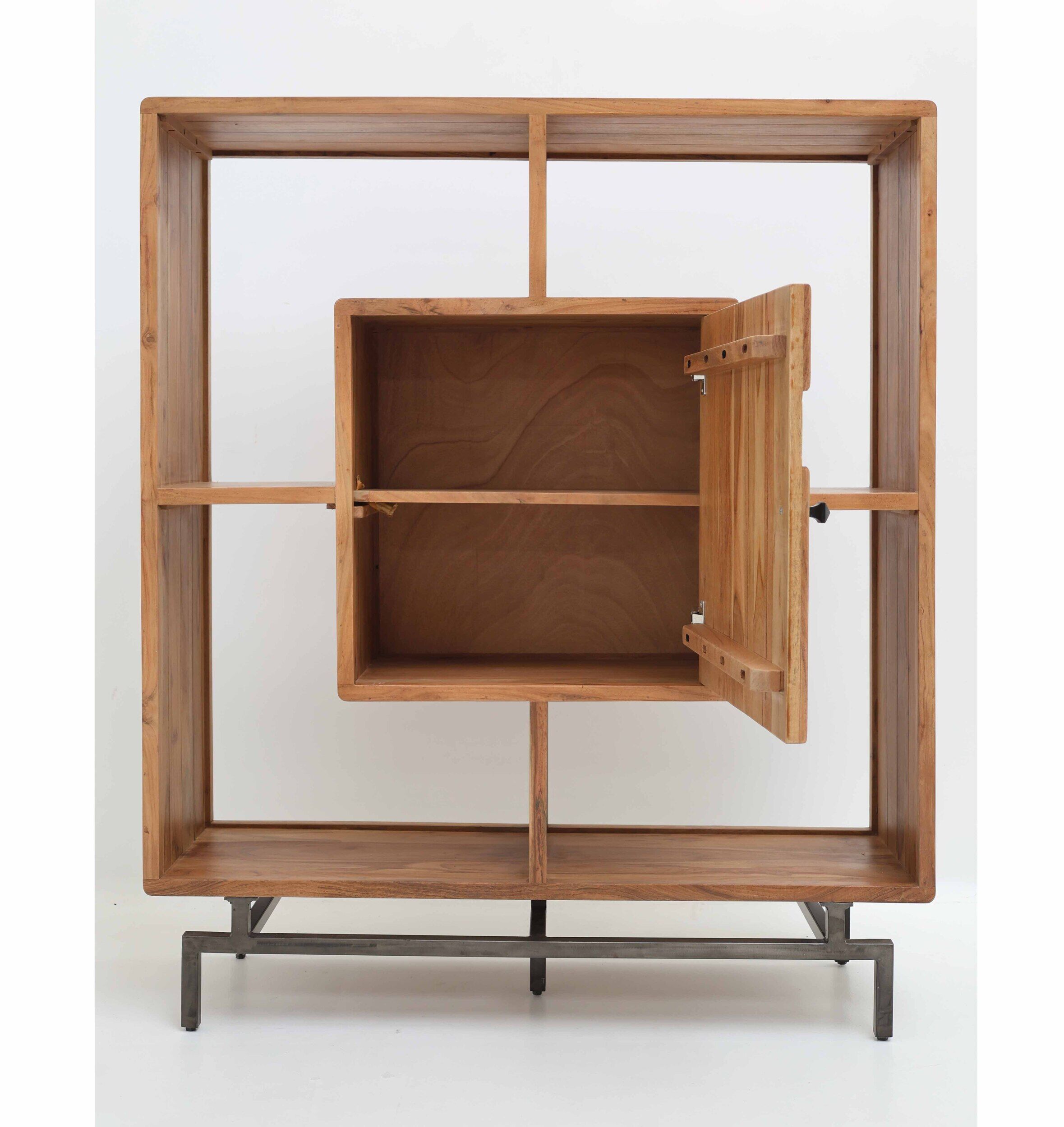 Book Shelf with 1 Door & Iron Stand – Modern Storage Furniture by Ramsha Home Modern bookshelf with 1 door and iron stand by Ramsha Home رمشا المنزل for stylish home interiors