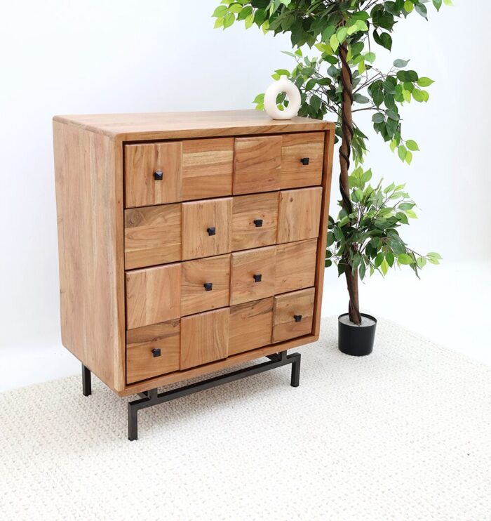 DRASER 4 Drawer with Iron Stand stylish storage unit, modern office furniture Dubai, royal furniture for home and workspace, durable western furniture available at furniture shop near me UAE.