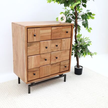 DRASER 4 Drawer with Iron Stand stylish storage unit, modern office furniture Dubai, royal furniture for home and workspace, durable western furniture available at furniture shop near me UAE.