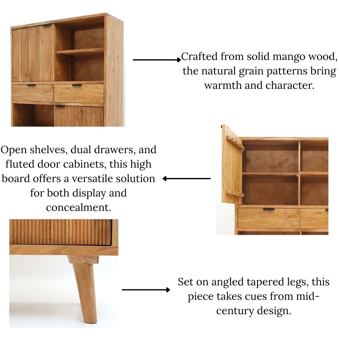 High Board Door 2 Drawer High Board Door 2 Drawer – Modern Storage Cabinet & Home Furniture Dubai