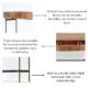 Console Table 3 Drawer – Modern Hallway & Living Room Furniture Dubai