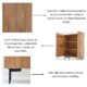 Cabinet 2 Door Half Stripes – Modern Storage Furniture Dubai