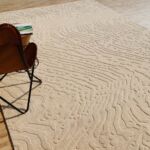 Handmade light cream decorative area rug LKH-026, suitable for living room, indoor use, and outdoor spaces.