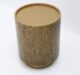 Close-up angled top view of luxury iron side table GH-085 with textured design