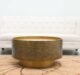 Side view of luxury round iron side table with golden brass antique finish GH-090