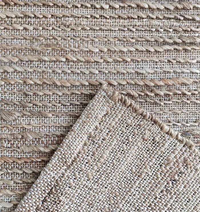 Natural jute rug handmade for eco friendly indoor and outdoor floorings