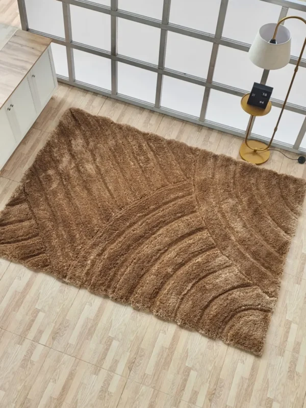 Rectangle Shaggy Rug in Interior – Cozy & Stylish Decor Rectangle shaggy rug in modern interior adding softness and warmth