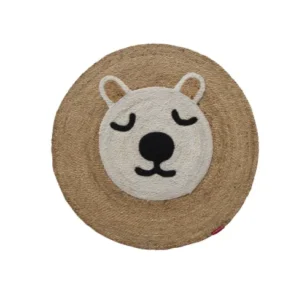 Beautiful Jute Round Kids Room Rug – Natural & Cozy Decor Jute round rug in kids room decor bringing natural texture and warmth