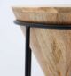 Modern Cone Accent Side Table – Solid Wood & Iron Base gh-002 - الصورة 2