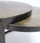 Modern Nesting Coffee Table Set – Round Wooden Top with Metal Frame GH-089 - الصورة 4