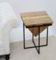 Modern Cone Accent Side Table – Solid Wood & Iron Base gh-091 - الصورة 2