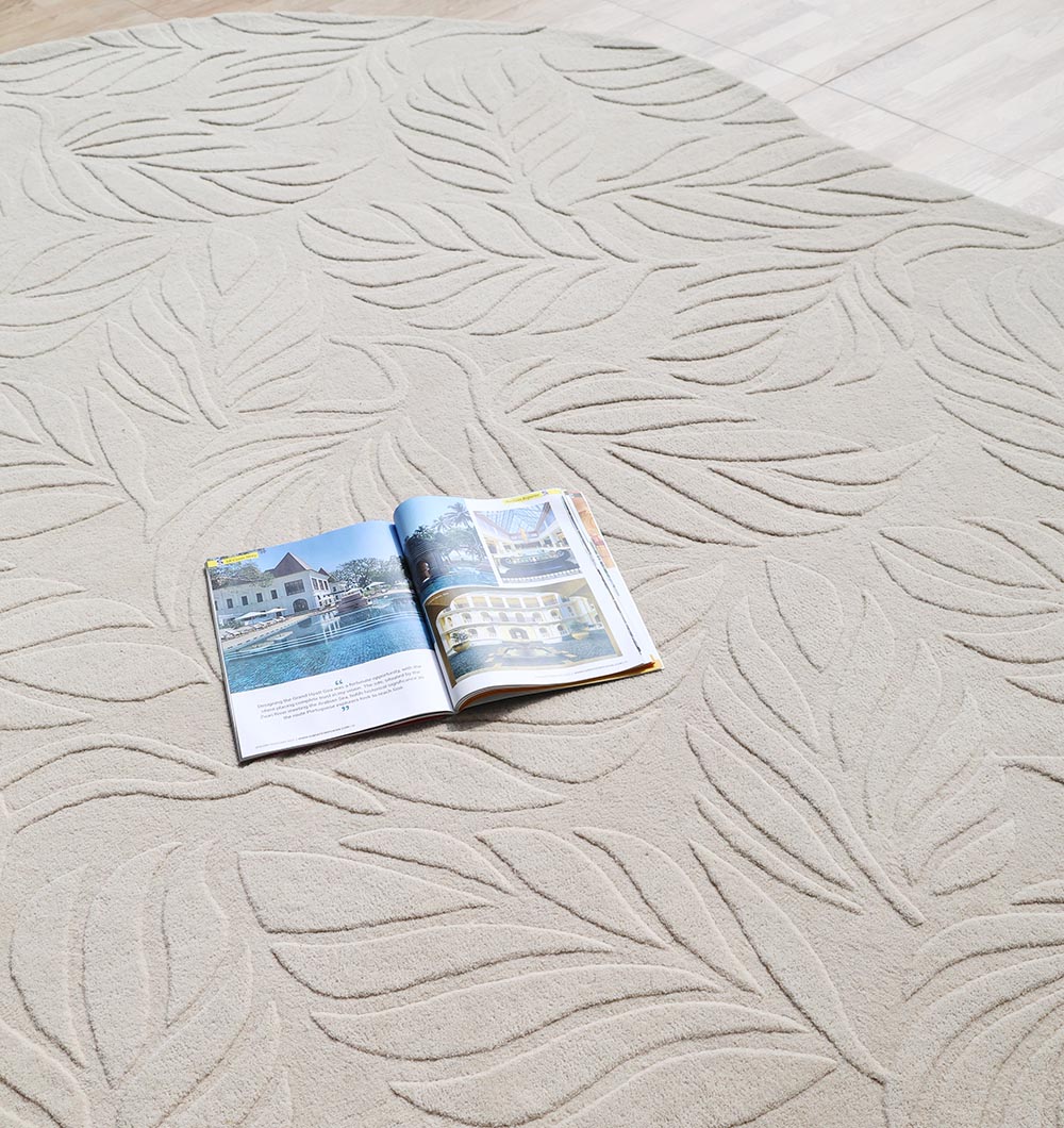 Close-Up – Off White Color Handmade Area Rug HTW 115 (200x300 cm) | Detailed Texture Close-up of Off White Color Handmade Area Rug HTW 115 showing detailed handwoven wool-cotton fibers