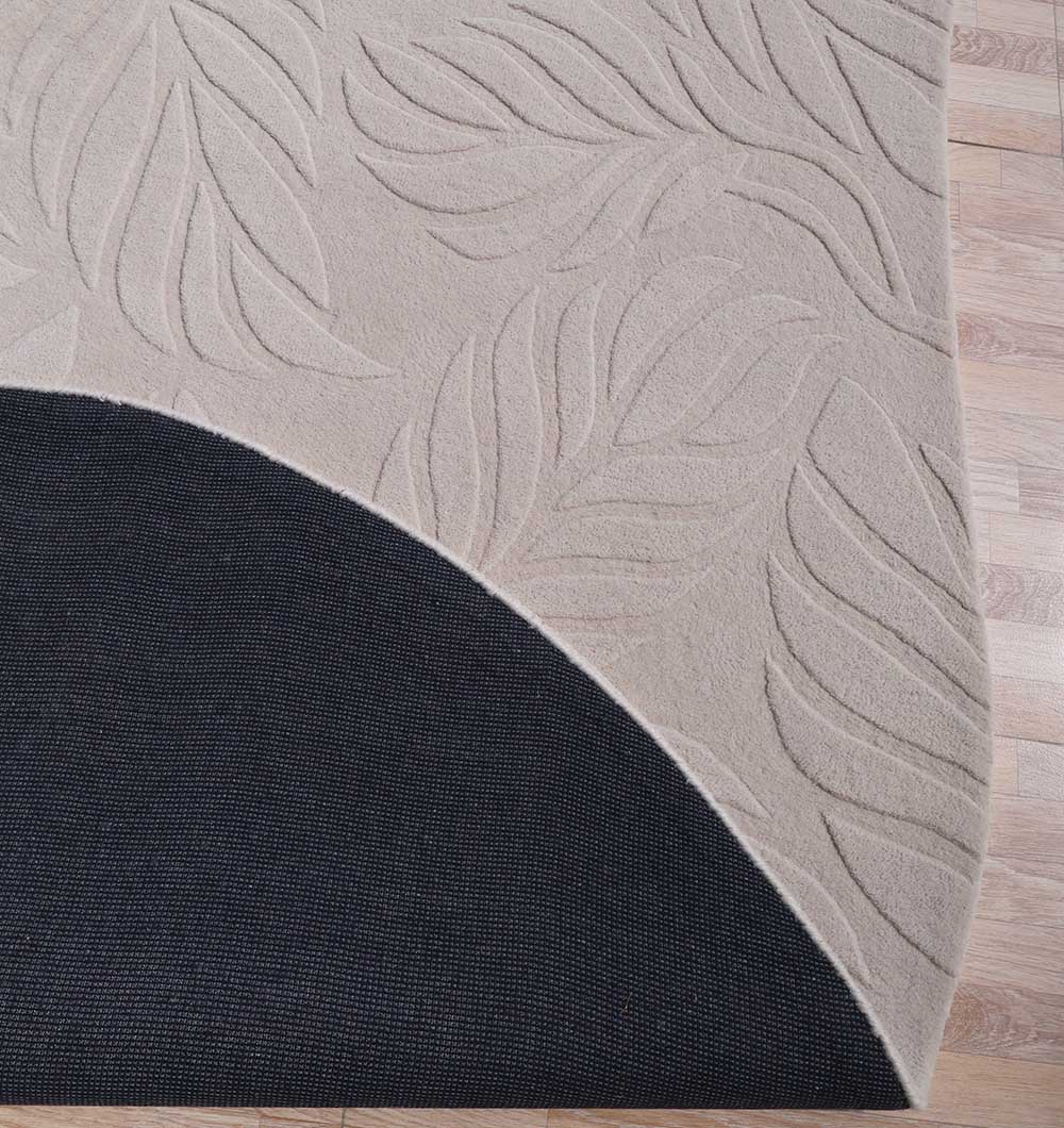 Backside View – Off White Color Handmade Area Rug HTW 115 (200x300 cm) | Detailed Weave Backside view of Off White Color Handmade Area Rug HTW 115 showing handwoven craftsmanship and weave details