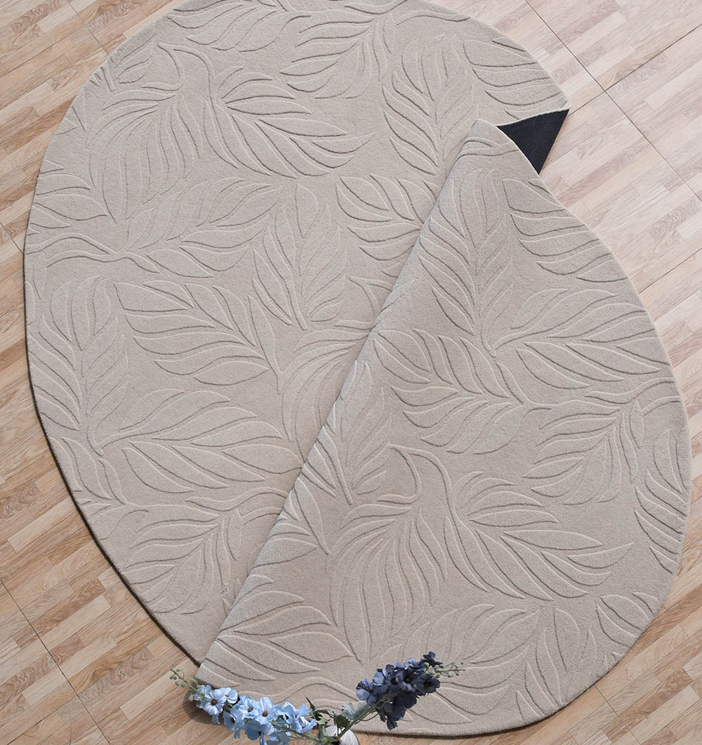 Top View – Off White Color Handmade Area Rug HTW 115 (200x300 cm) | Handwoven Wool-Cotton Rug Top view of Off White Color Handmade Area Rug HTW 115 – 200x300 cm showing handwoven texture