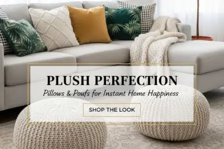 Shop Plush Pouf - By Ramsha Home