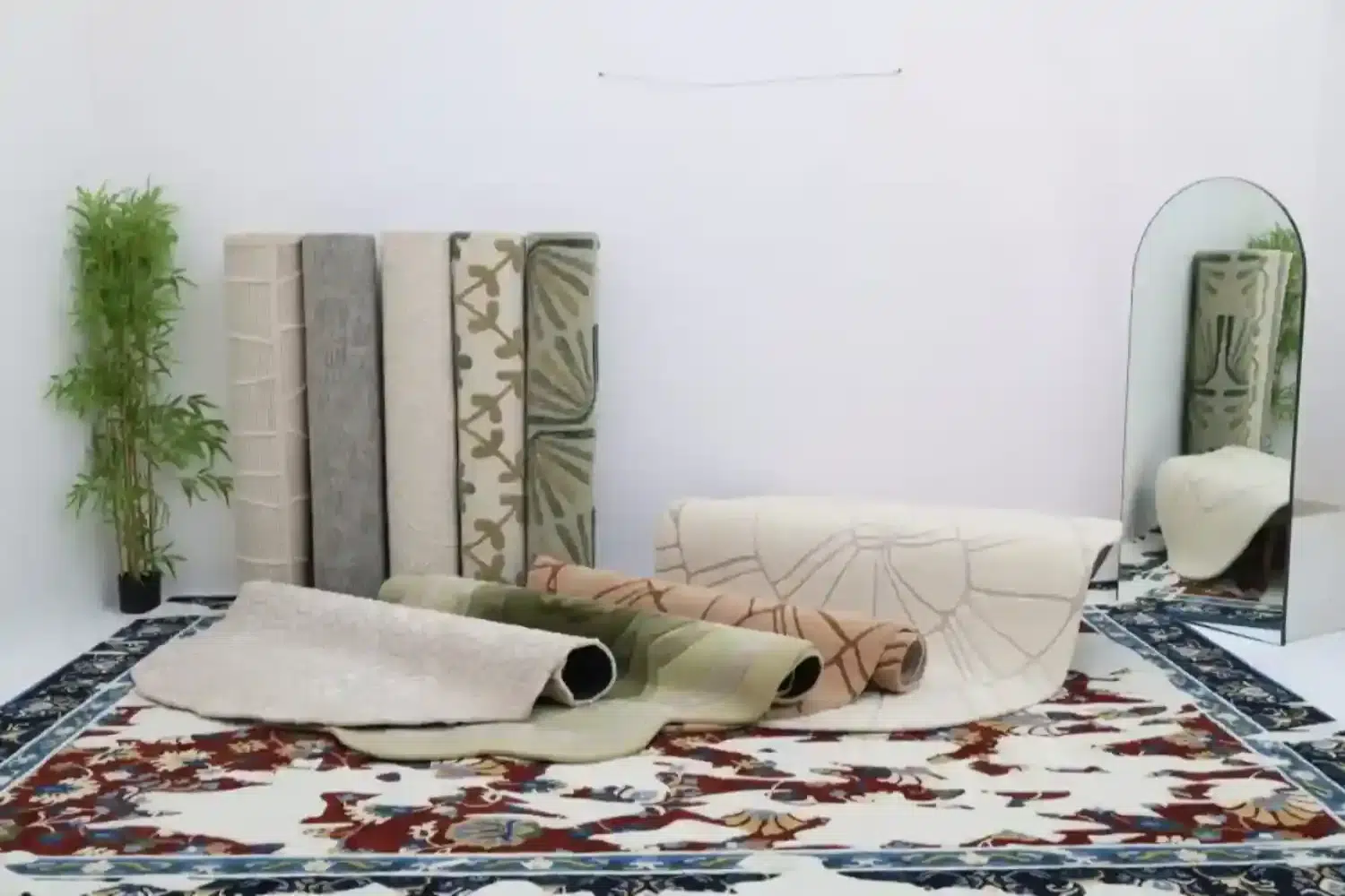 Various types of rugs including handmade, modern, and traditional styles for interior design