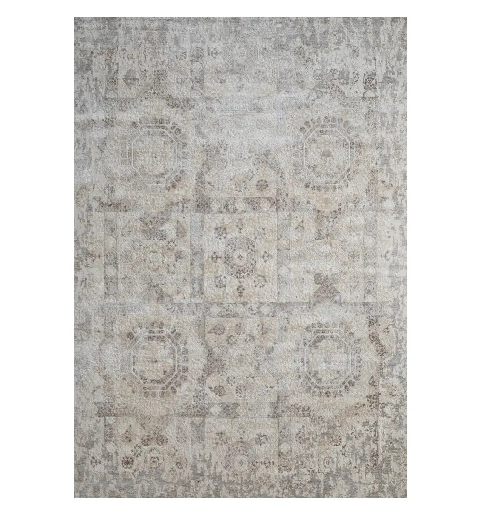 MMB-042-5 Beige Multi-Tone Vintage Pattern Machine Made Carpet (240×330 cm) – MMB-42 - الصورة 1