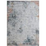 Grey & Teal Distressed Machine Made Carpet (270?360 cm) ? MMB-50