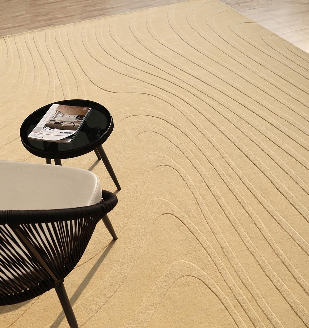 HTW-117 5 Minimal Wool Handmade Carpet 300x400 Yellow - HTW-117 - Image 1