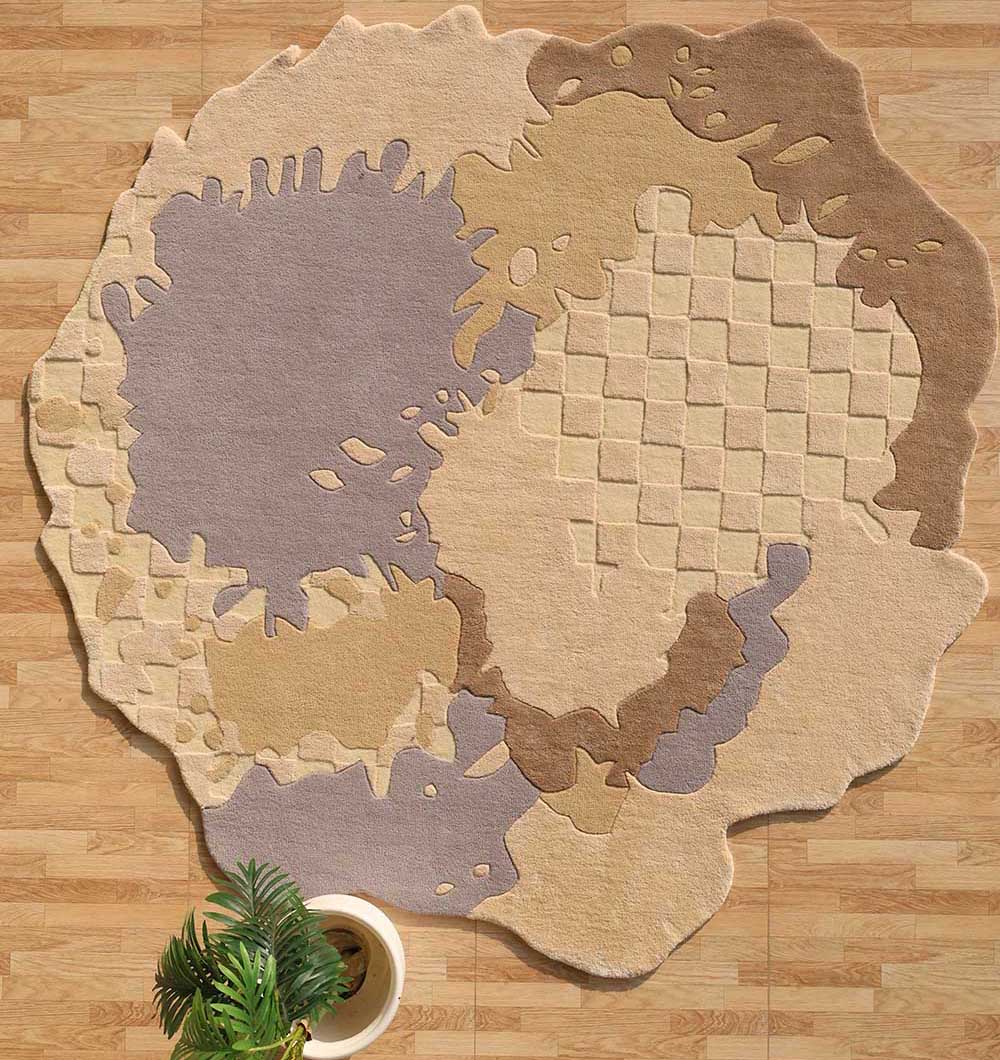 HTWV-174-5 Abstract Shaped Handmade Area Rug- HTWV 174 (200x300 cm) - Image 1