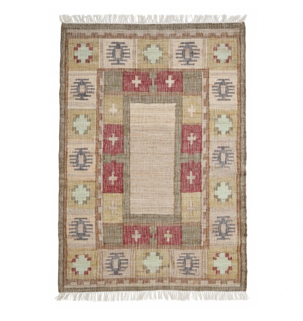 KLM-007 Symmetrical Bordered Traditional Kilim Rug - KLM 007 (170x240cm) - الصورة 1