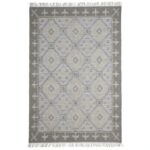 Neutral Diamond Geometric Flatweave Kilim Rug - KLM 009 (170x240cm)