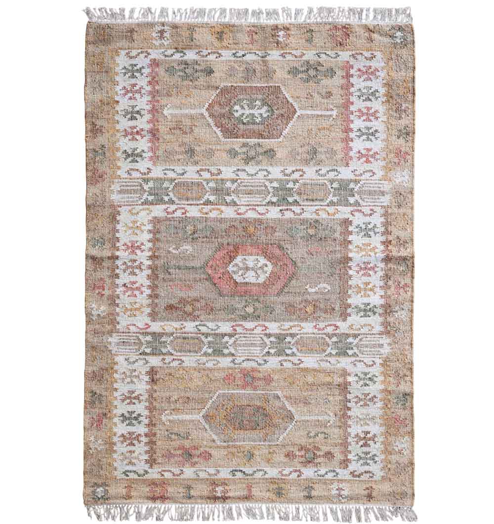 KLM-011 Jute Cotton Blend Turkish Styled Kilim Rug - KLM 011 (170x240cm) - Image 1