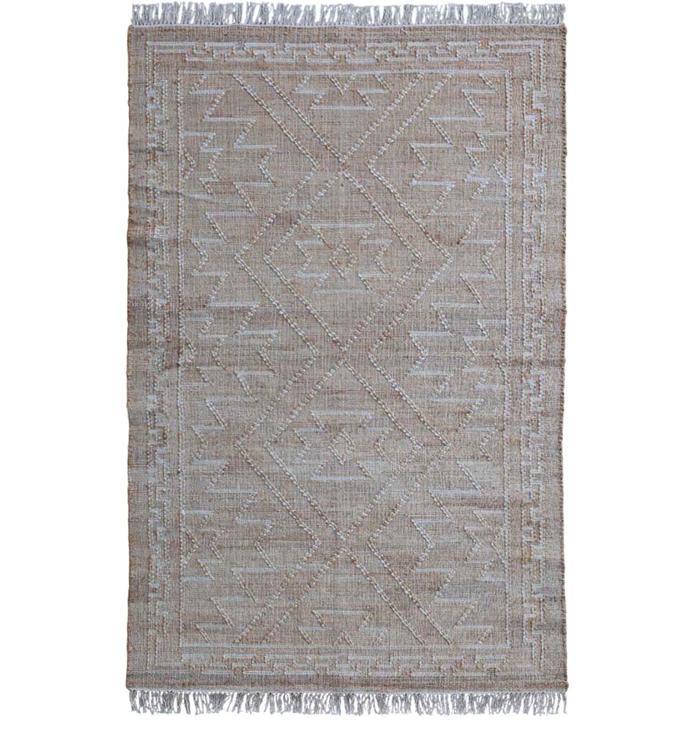 KLM-012 Jute Cotton Blend Kilim Rug For Home Decor - KLM 012 (170 x 240 cm) - Image 1