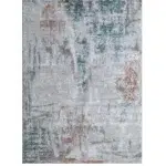 Grey & Teal Abstract Machine Made Carpet (270?360 cm) ? MMB-51