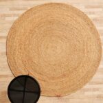 Round Natural Braided Jute Rug - BR 098