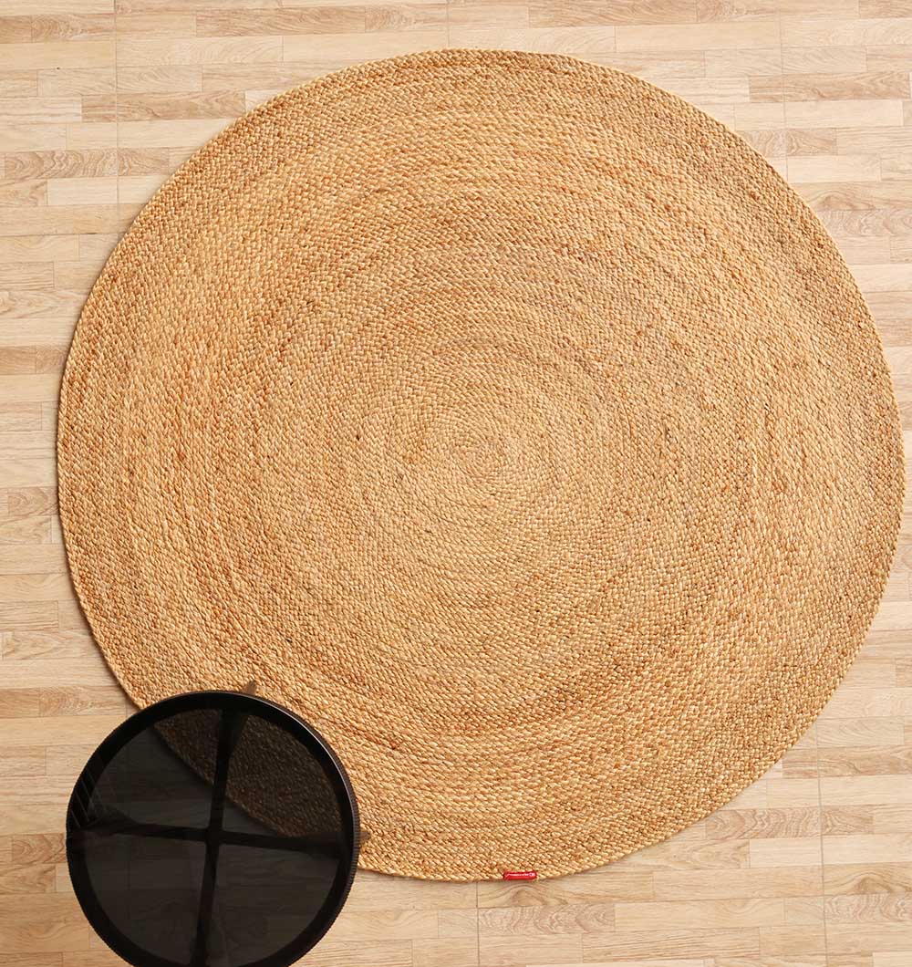 BR-098 Round Natural Braided Jute Rug - BR 098 - الصورة 1